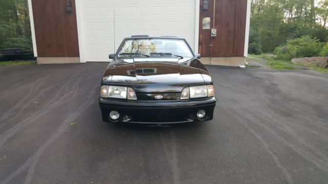 1987 Black Ford Mustang Convertible