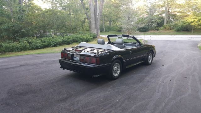 1987 Black Ford Mustang Convertible