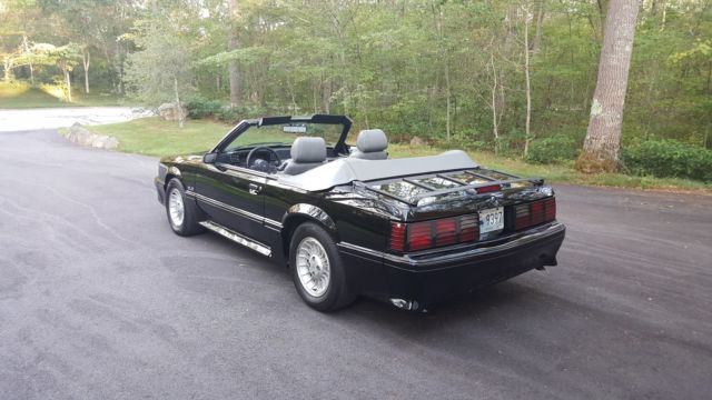 1987 Black Ford Mustang Convertible
