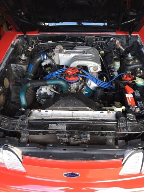 1987 Red Ford Mustang Coupe