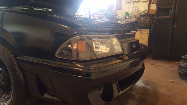 1987 Black Ford Mustang