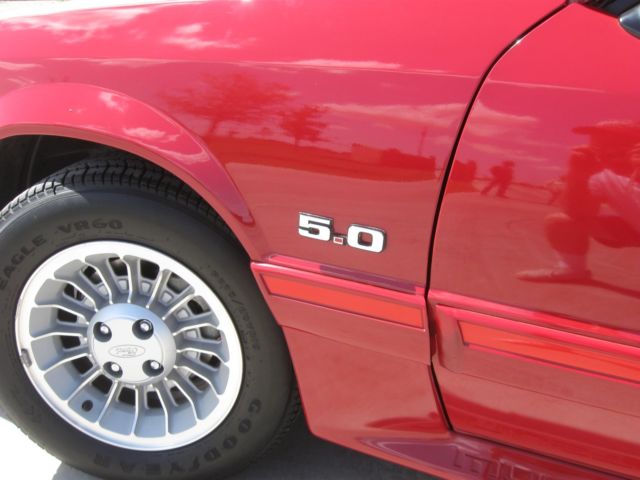 1987 Red Ford Mustang Convertible