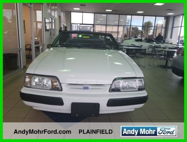 1987 White Ford Mustang Convertible