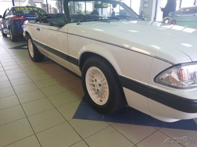 1987 White Ford Mustang Convertible
