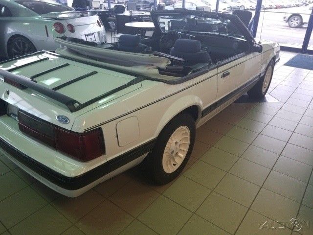 1987 White Ford Mustang Convertible