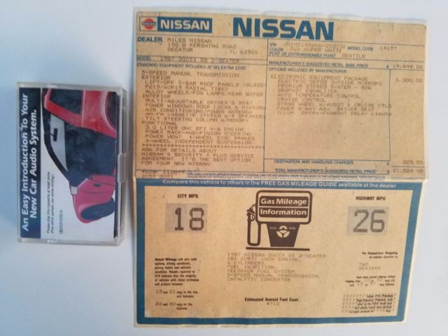 1987 White Nissan 300ZX Coupe