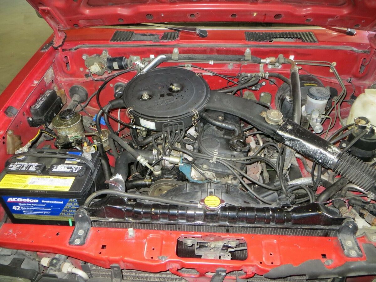 1987 Red Nissan PICK UP Standard Cab Pickup