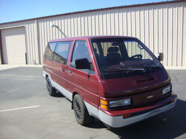 1987 Burgundy WITH SILVER Nissan Other Minivan