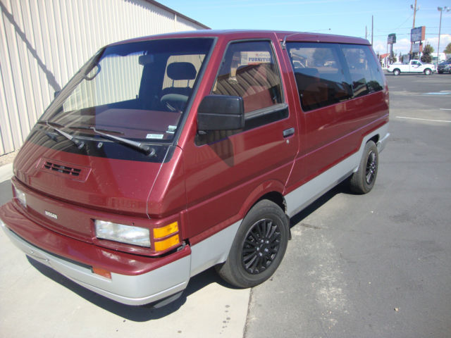 1987 Burgundy WITH SILVER Nissan Other Minivan