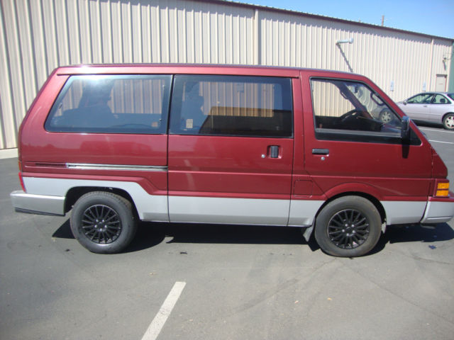 1987 Burgundy WITH SILVER Nissan Other Minivan