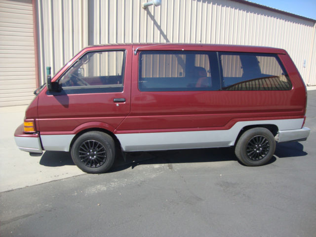 1987 Burgundy WITH SILVER Nissan Other Minivan