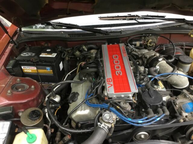 1987 Burgundy Nissan 300ZX Coupe