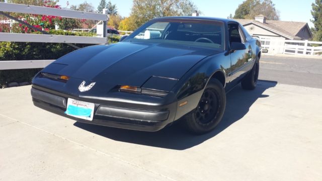 1987 Black Pontiac Firebird Coupe