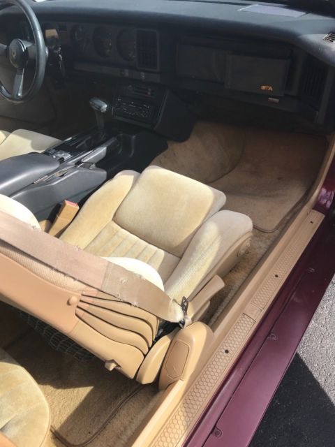 1987 Burgundy Pontiac Firebird Coupe