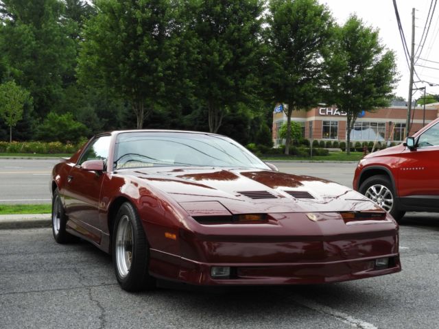 1987 Burgundy Pontiac Firebird Coupe