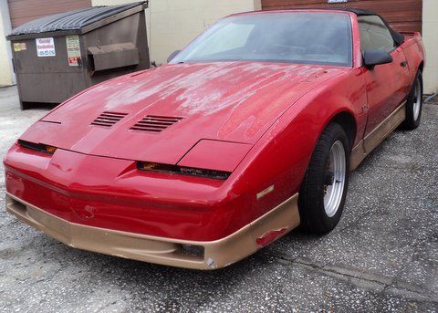 1987 Red Pontiac Trans Am Convertible