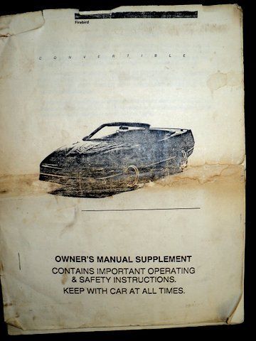 1987 Red Pontiac Trans Am Convertible