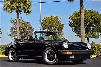 1987 Black Porsche 911 Convertible
