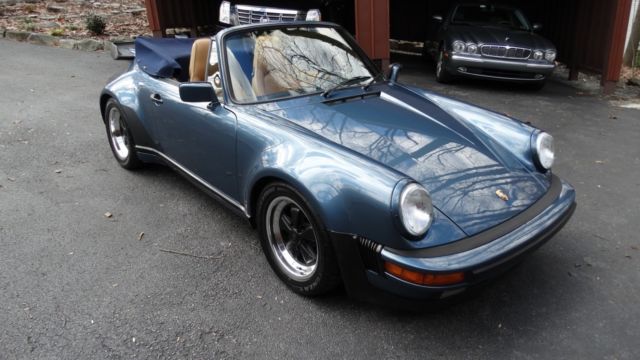 1987 Blue Porsche 911 Convertible