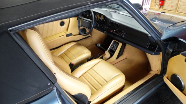 1987 Blue Porsche 911 Convertible