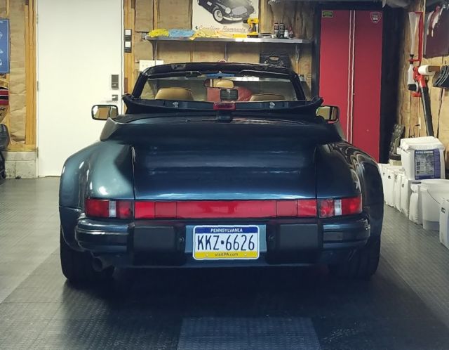 1987 Blue Porsche 911 Convertible