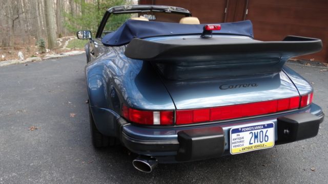 1987 Blue Porsche 911 Convertible