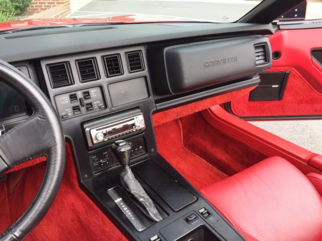 1987 Red Chevrolet Corvette Convertible