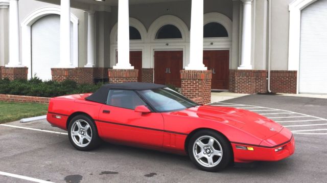 1987 Red Chevrolet Corvette Convertible