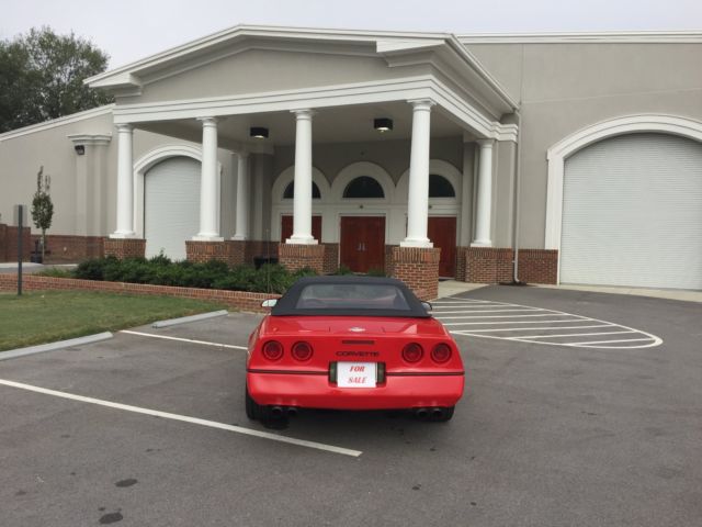 1987 Red Chevrolet Corvette Convertible
