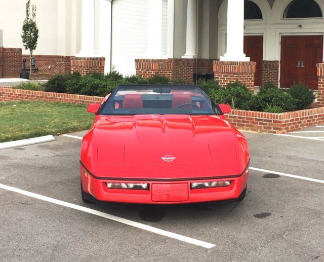 1987 Red Chevrolet Corvette Convertible