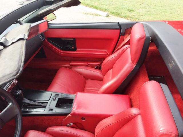 1987 Red Chevrolet Corvette Convertible