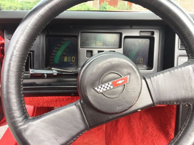 1987 Red Chevrolet Corvette Convertible