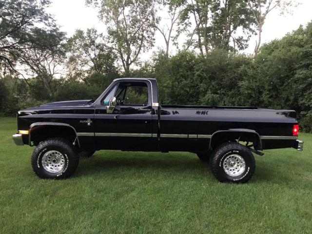 1987 Black Chevrolet Silverado 1500 Standard Cab Pickup