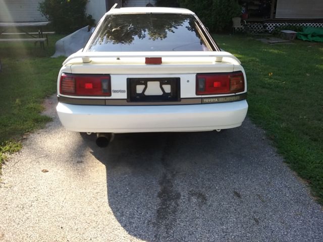 1987 White Toyota Supra 2 door sports car