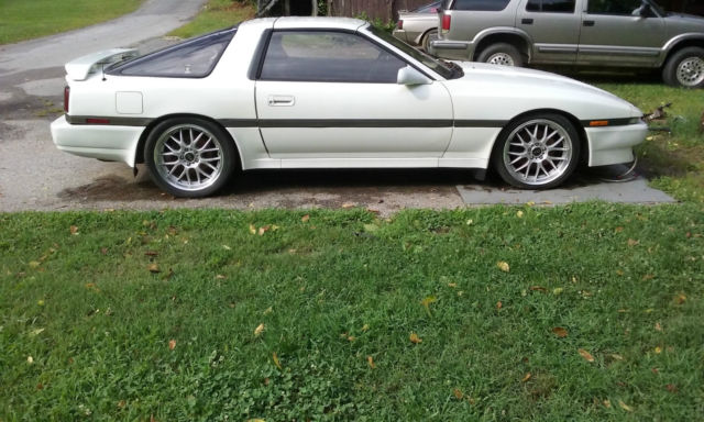 1987 White Toyota Supra 2 door sports car