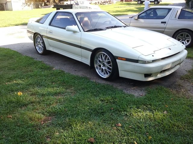 1987 White Toyota Supra 2 door sports car