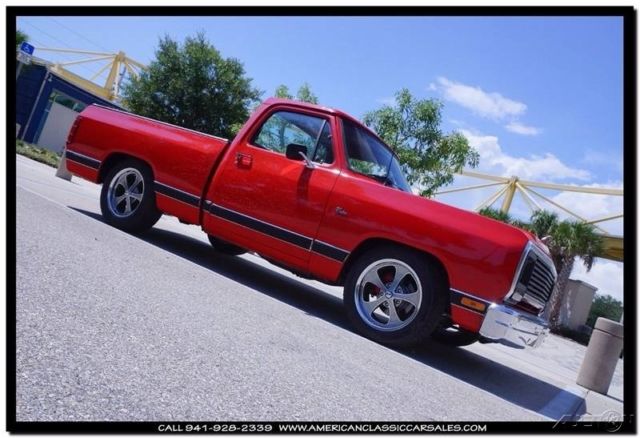 1987 Red Dodge Ram 1500 Standard Cab Pickup