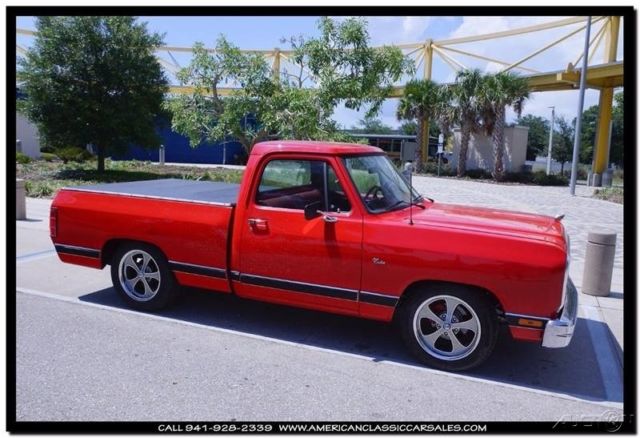 1987 Red Dodge Ram 1500 Standard Cab Pickup