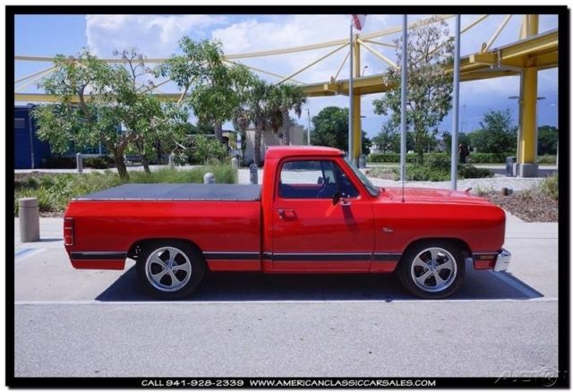 1987 Red Dodge Ram 1500 Standard Cab Pickup