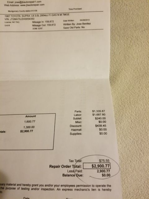 1987 Black Toyota Supra Coupe