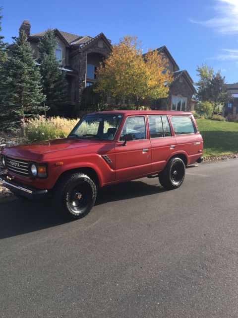 1987 Red Toyota Land Cruiser SUV