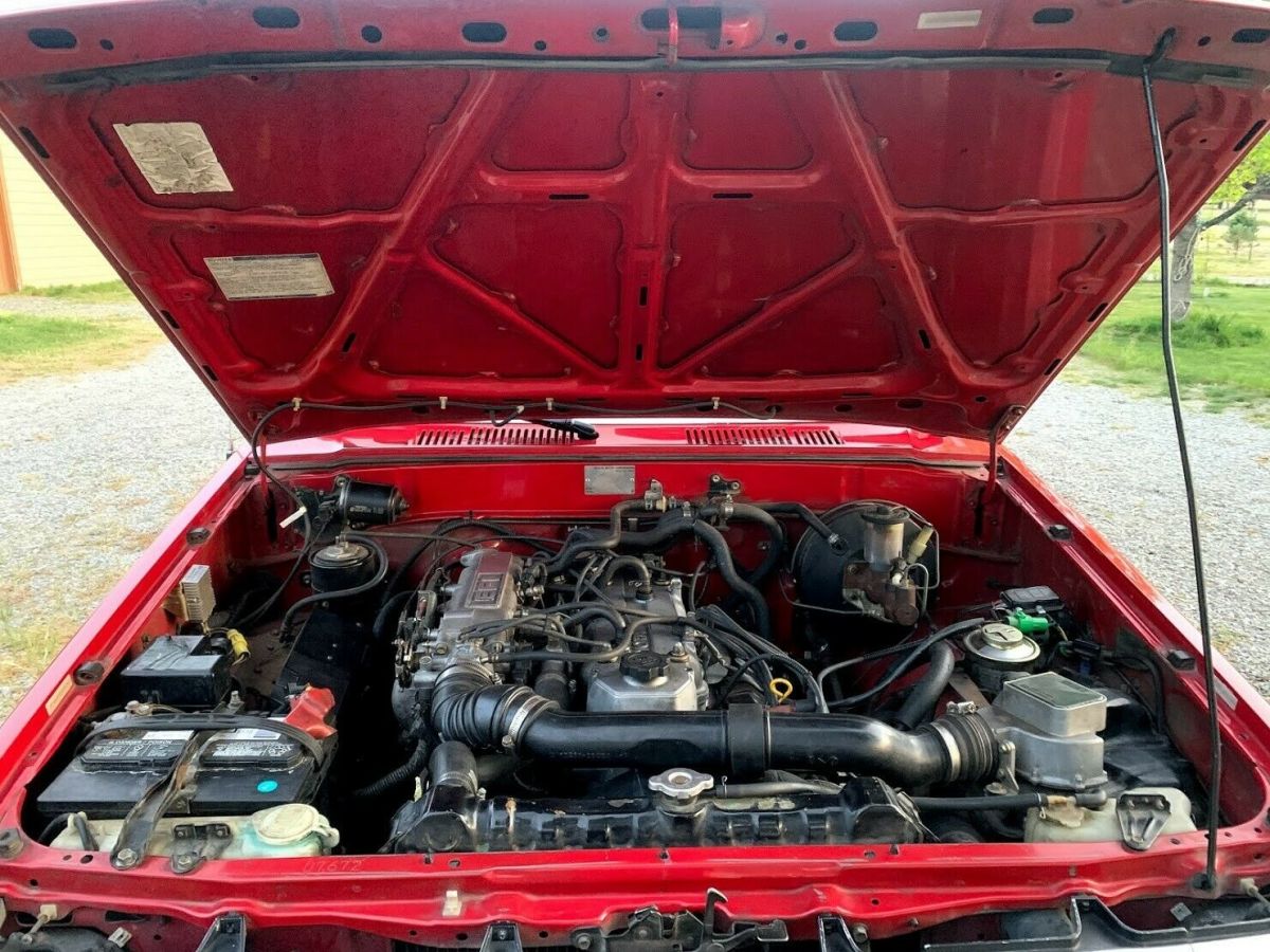 1987 Red Toyota Pickup Extended Cab Pickup