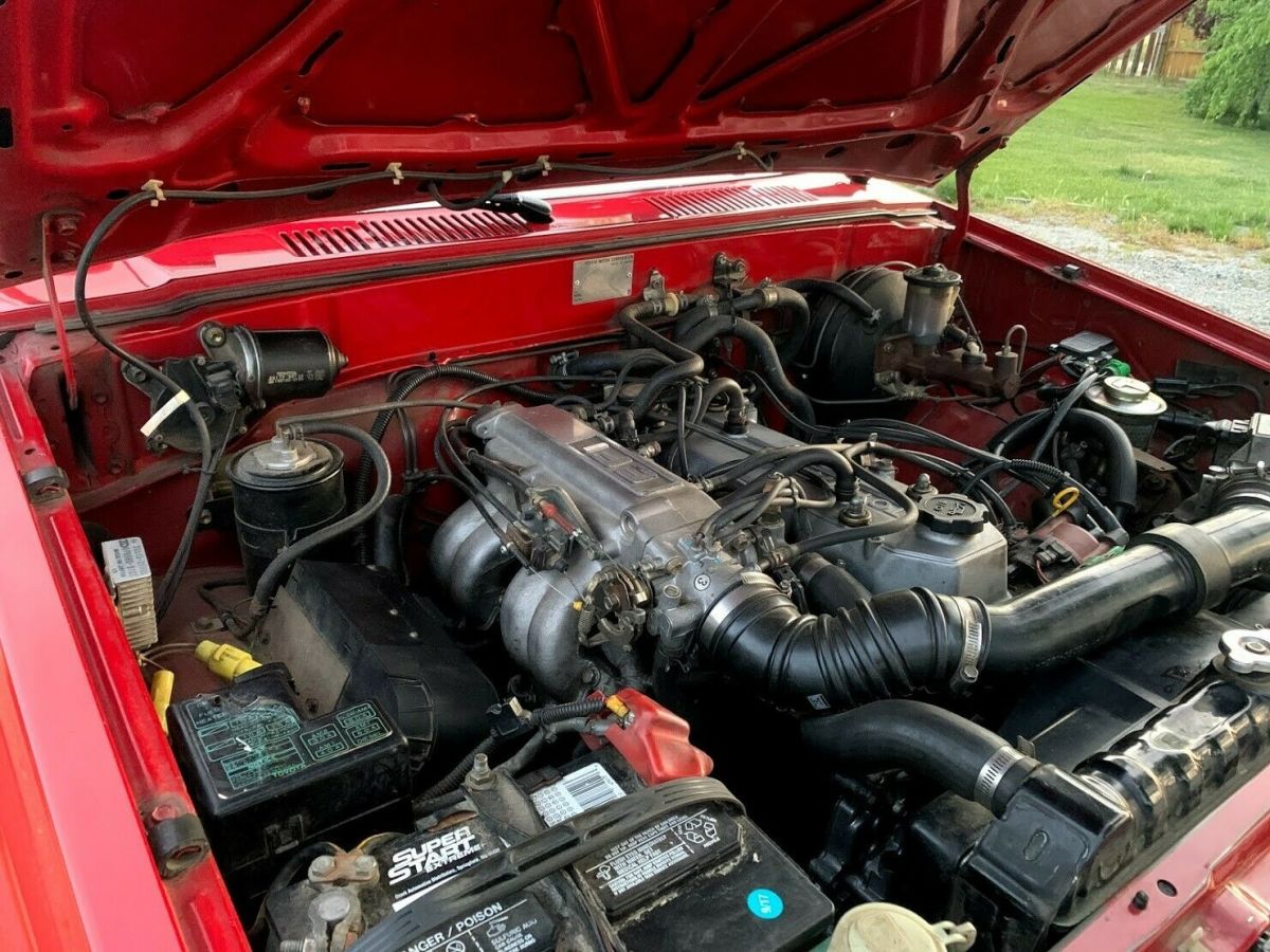 1987 Red Toyota Pickup Extended Cab Pickup