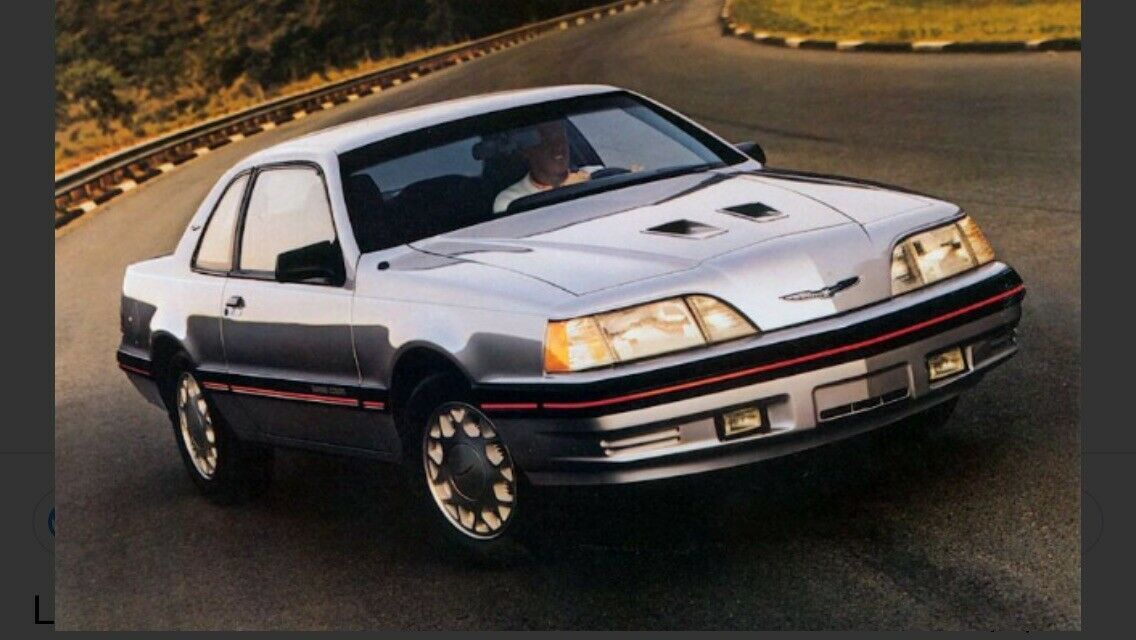 1987 Blue Ford Thunderbird Coupe