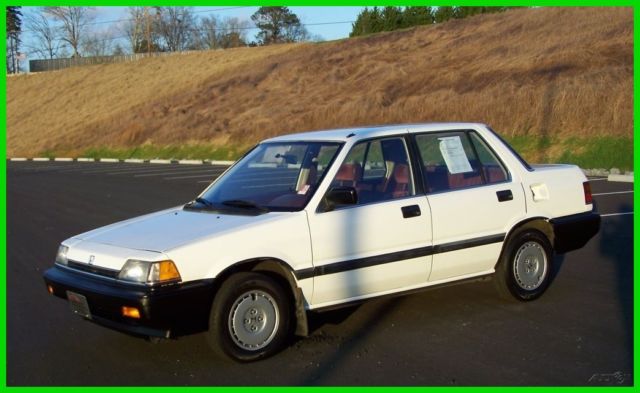 1987 White Honda Civic