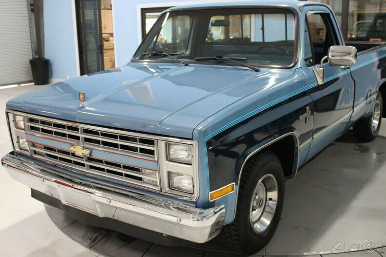1987 Blue Chevrolet R/V 10 Series Pickup Truck