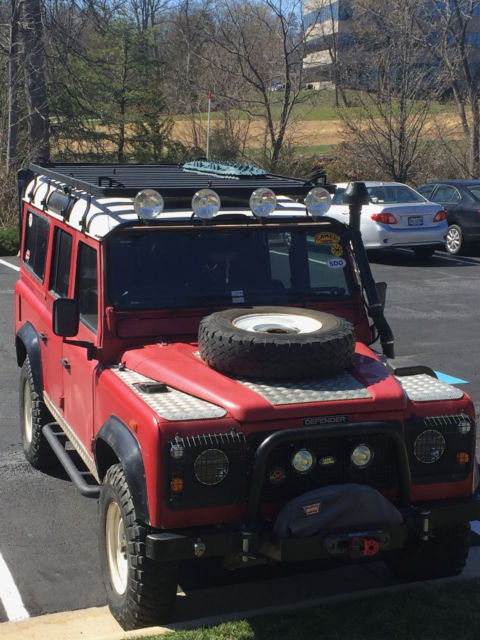 1987 Red Land Rover Defender SUV