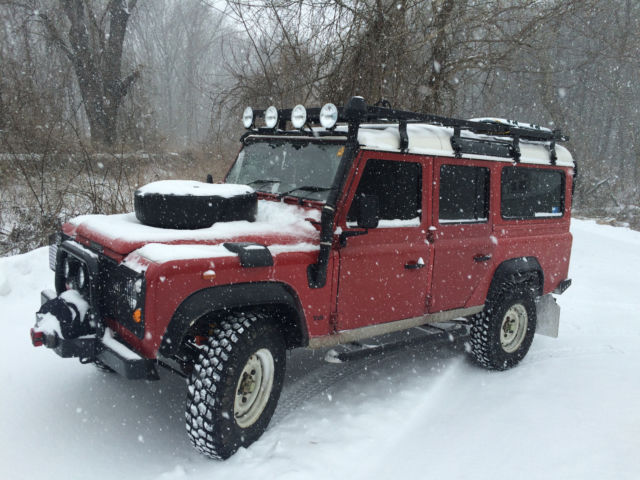 1987 Red Land Rover Defender SUV