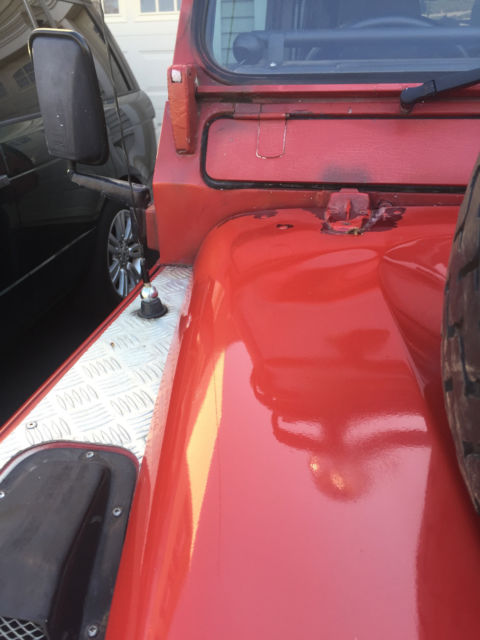 1987 Red Land Rover Defender SUV