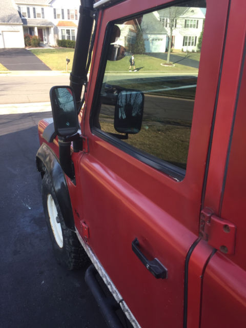 1987 Red Land Rover Defender SUV